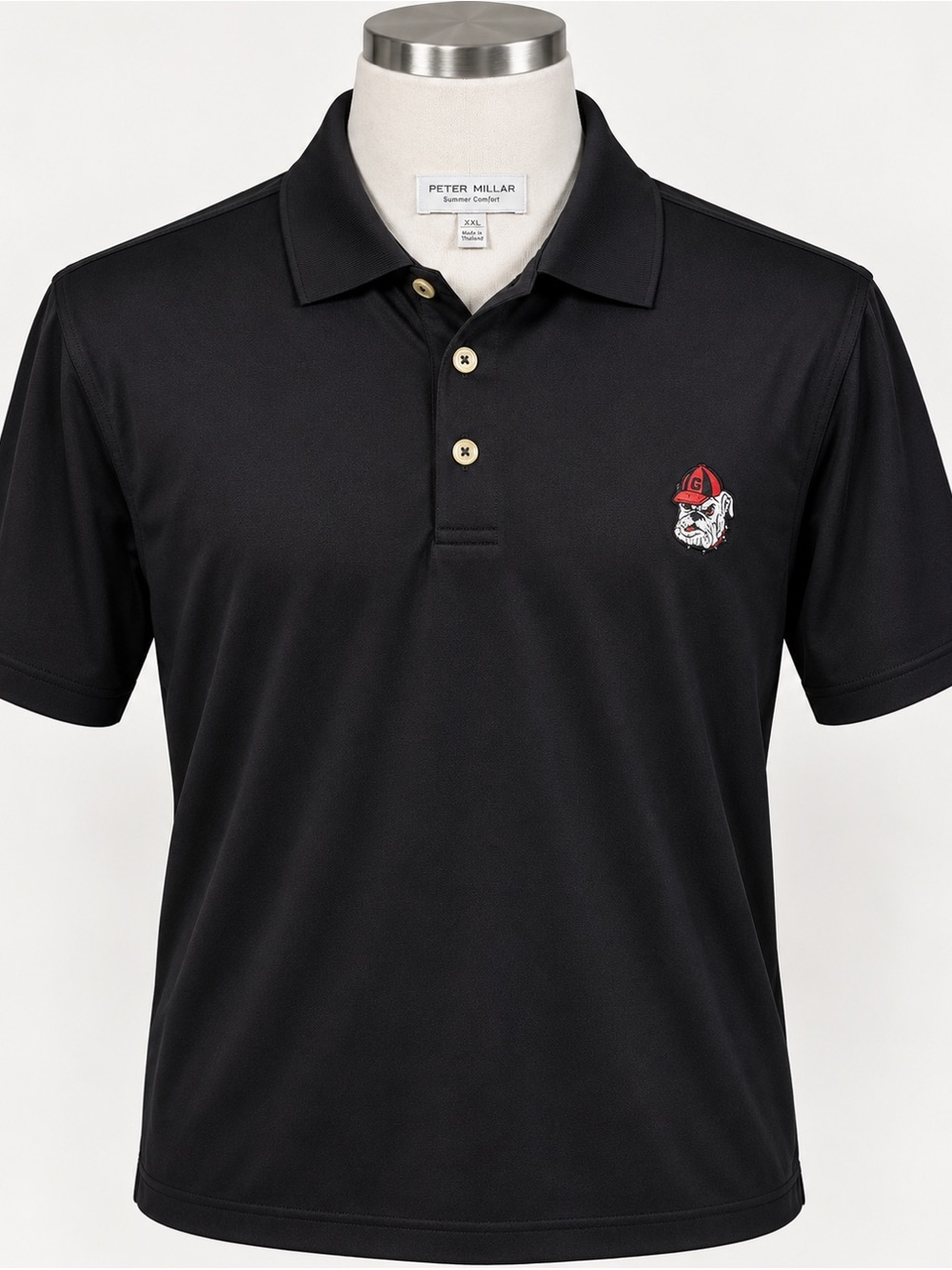 Peter Millar Summer Comfort Georgia Bulldogs Polo Men’s XXL Black NWT UGA